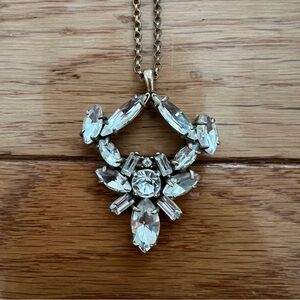 J. Crew Elegant Gold Crystal Necklace